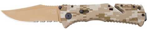 SOG Trident Copper TiNi Folding Knife Desert Camo PS