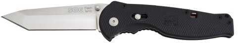 SOG Flash II Folding Knife Tanto Satin Straight Edge