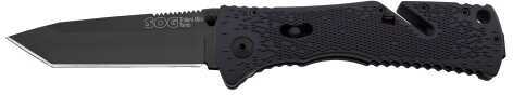 SOG Trident Mini Black Tini Folding Knife Tanto Se