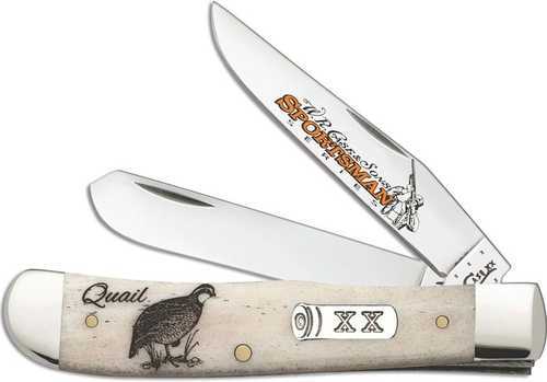 Case 50438 Sportsman Trapper Folder 3.25"/3.27" Stainless Steel Clip Point/Spey Bone                                    