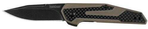 Kershaw 1160Tan Fraxion Folder 2.75" 8Cr13MoV Stainless Steel Black Oxide Clip Point G10 Tan/Carbon Fiber