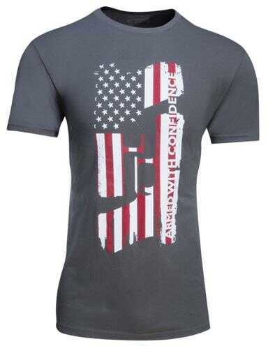 Glock Ap95142 Confidence Flag Tshirt Gray Small