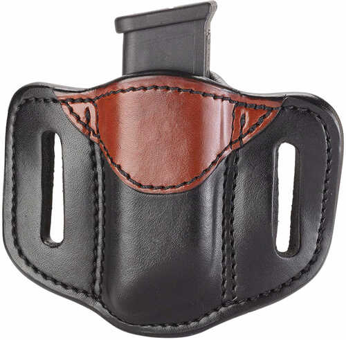 1791 Gunleather Mag12BLBA Mag1.2 Single Mag For Double Stack Steerhide Black/Brown