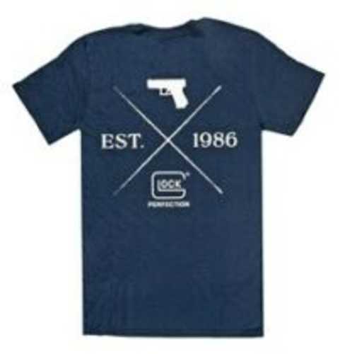 Glock AP95671 Shooting Sports XXX-Large Short Sleeve T-Shirt Navy Cotton                                                