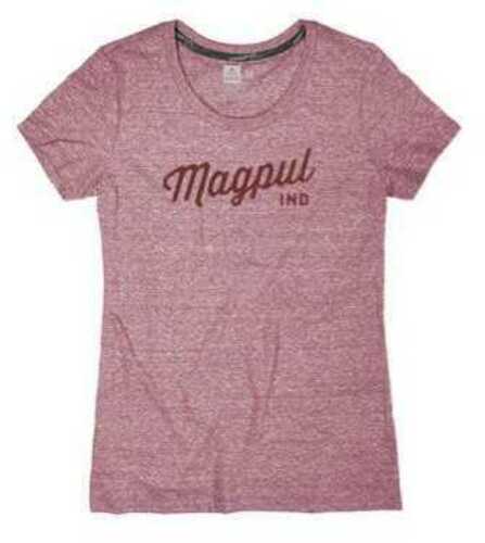 Magpul Mag880-602-s Megablend Rover Script Women's T-shirt Small Burgundy Heather