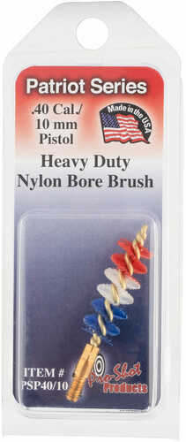 Pro-Shot Patriot Pistol Bore Brush 10mm, 401 Caliber 8 x 32 Thread Heavy Duty Nylon