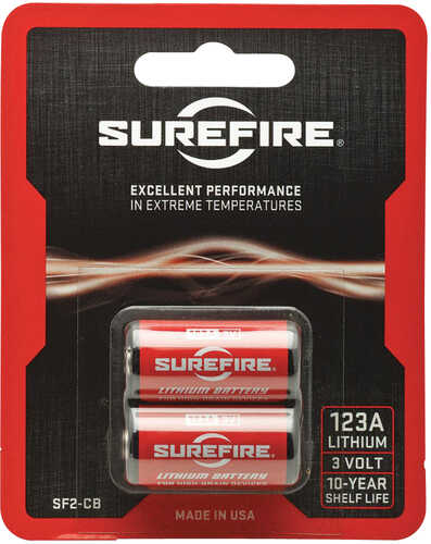 SureFire 2ct Lfp123 Li-Fe-Ph Rechargeable Cells Carded