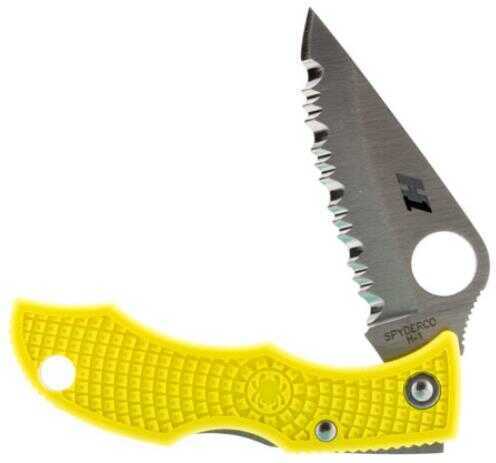 Spyderco LYLS3 Ladybug 3 Folder 1.938" H-1 Steel Fiberglass Reinforced Nylon Yellow