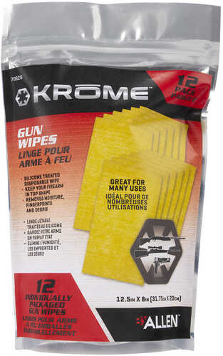 Krome Gun Wipes Cleaning Silicone 12