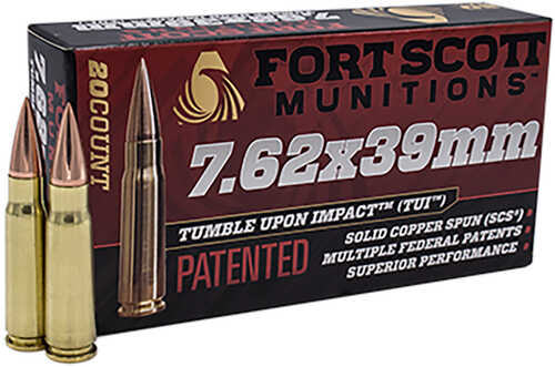 Fort Scott Munition Rifle Ammo 7.62x39mm 117 gr. TUI SCS 20 rd. Model: 7.62x39-117-SCV