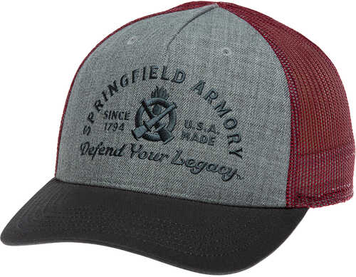 Springfield Armory Defend Your Legacy Brewery Hat Gray/Graphite/Maroon Adjustable Snapback OSFA Structured