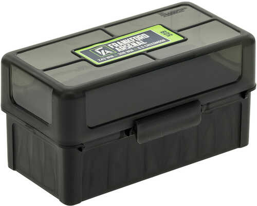 Battenfeld Hinge-Top Ammo Box 243 Win 6.5 Cal 308 Cal Black High Density Polymer 100Rd