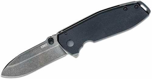 CRKT  Squid XM 2.95" Folding Drop Point Plain Stonewashed D2 Steel Blade G10 Black/Stainless Handle