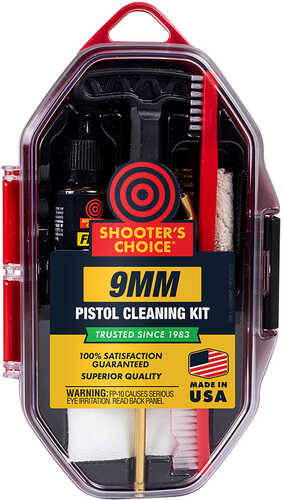 Shooters Choice SRS9MM Cleaning Kit 9mm/38 Cal Firearm Type Handgun Bronze/Nylon Bristle