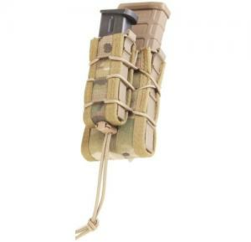 High Speed Gear Taco MOLLE Double Decker Modular Rifle/Pistol Mag Pouch MultiCam Nylon W/Polymer Divider