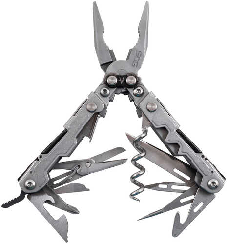 SOG Knives & Tools Powerlitre 17 Tool Multi-Tool Stainless Steel Stonewashed Finish Silver SOG-PL1001-CP