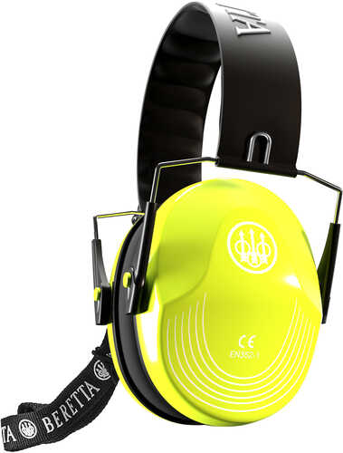 Beretta Usa Cf1000000202ff Safety Pro Muff 25 Db Florescent Yellow Ear Cups With Black Headband & White Accents