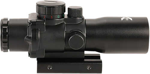 X-Vision 204005 PSRD1 Prism Sight Black 4X32mm Tri-Illuminated (Red/Green/Blue) Mil-Dot Reticle