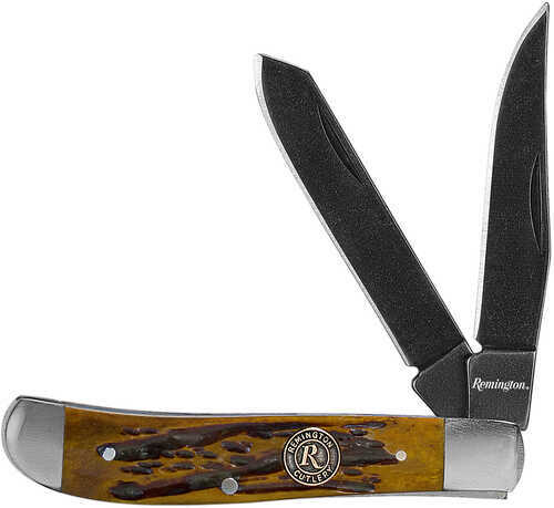 Remington Accessories 15649 Backwoods Fixed Skinner Plain Stonewashed Carbon Steel Blade Coffee Brown W/remington Medall