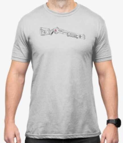 Magpul Mag1278-041-l T-shirt Sga Blueprint Stone Gray Heather Cotton/polyester Short Sleeve Large