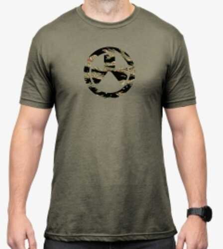 Magpul Mag1292-317-2X T-Shirt Tiger Stripe Icon Olive Drab Heather Cotton/Polyester Short Sleeve 2Xl