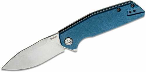 Kershaw 2036 Lucid 3.20" Folding Clip Point Plain Stonewashed 8cr13mov Ss Blade/blue/stonewashed Glass Filled Nylon/ss H