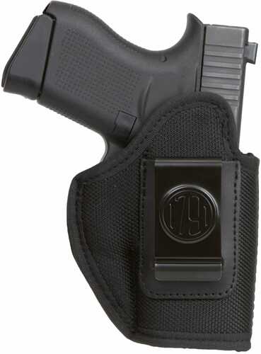 1791 Gunleather Pniwb3blkr Premium Nylon Iwb Size 03 Black Ballistic Clip-on Right Hand