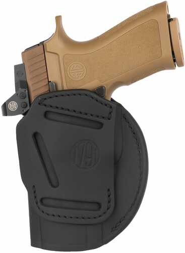 1791 Gunleather 4wh6sblr 4-way Iwb/owb Size 06 Black Leather Paper Ambidextrous Hand