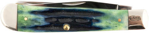 Case 75830 Trapper 3.25"/3.27" Folding Clip/Pen Plain Mirror Polished Tru-Sharp SS Blade/Hunter Green Deep Canyon Jig Bo