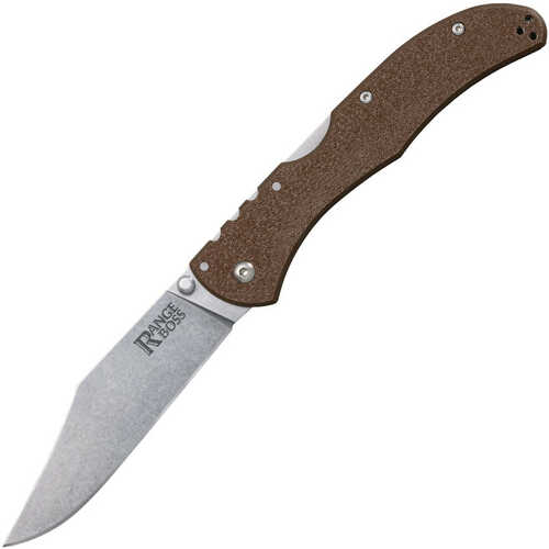 Cold Steel Cs20kr9z Range Boss Folding Clip Point Plain 4034 Ss Blade 5.25" Flat Dark Earth Zy-ex Handle Blister Pack