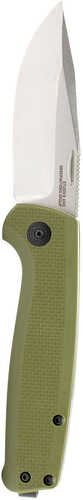 S.o.g Sogtm1004bx Terminus Sj 2.90" Folding Clip Point Plain Stonewashed Cryo D2 Steel Blade/od Green Textured G10 Handl