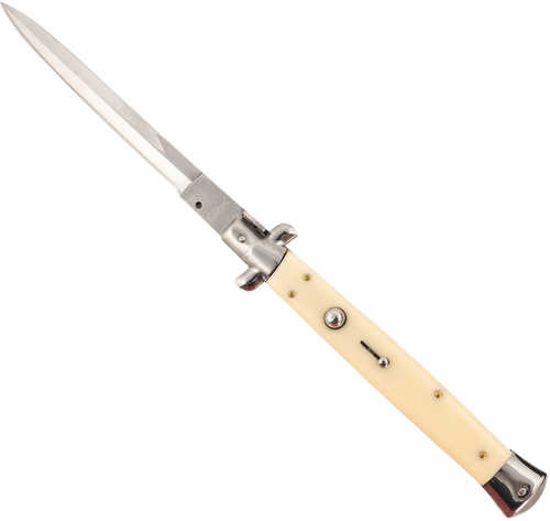 Steel River Knives CISID Spartan 6" Italian Dagger Polished Blade 7" Ivory Synthetic Handle Side Open