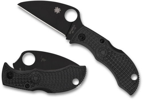 Spyderco Mbkwpbk Manbug 1.91" Folding Wharncliffe Plain Non-reflective Black Ticn Vg-10 Ss Blade/black Textured Frn Hand