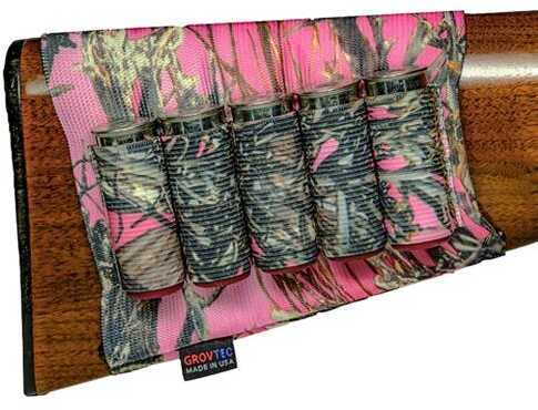 Grovtec US Inc GTAC75 Buttstock Shell Holder TrueTimber Pink Camo Nylon