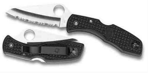 Spyderco Folding Knife With Plain Edge & Black Nylon Handle Md: C88PBK