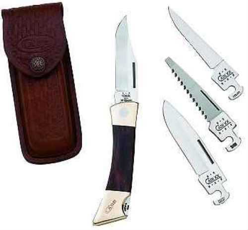 Case Folding Knife With Four Interchangeable Blades & Rosewood Handle Md: 174