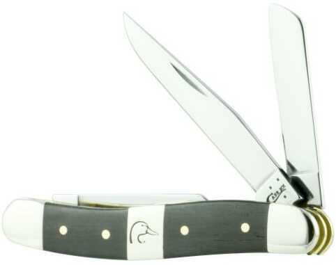 Case 17302 Stockman Folder Steel Clip Point/Sheepsfoot/Spey Ebony Wood