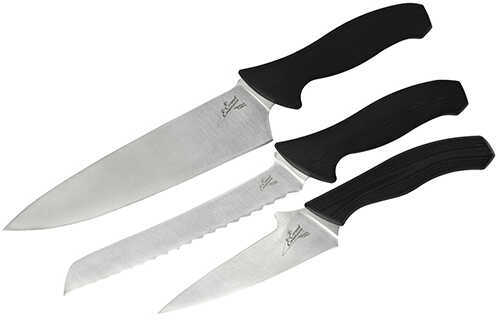 Kershaw COOKS SET Fixed Blade Knife DIN 1.4116 Satin Finish Plain Chefs Paring Bread Three Kitchen