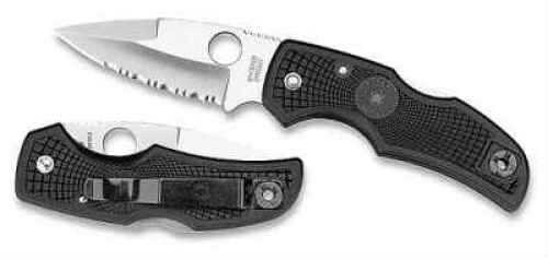 Spyderco Spear Point Blade Folding Knife With Black Handle Md: C41PBK