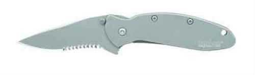 Kershaw Drop Point Folder Knife W/Partially Serrated Edge & Stainless Handle Md: 1620FLST