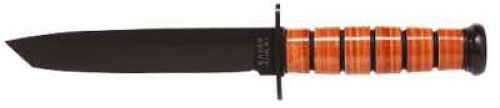 Kabar Tanto Fixed Knife With Plain Edge/Leather Handle & Sheath Md: 1264