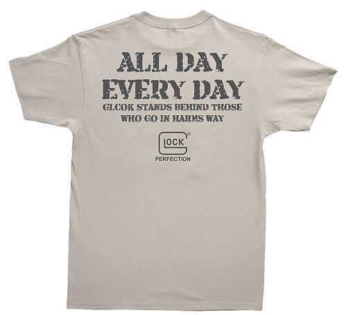 Glock Ga10095 Every Day T-Shirt Medium Silver Cotton Short Sleeve