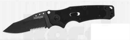 Kershaw Black Clip Point Folder Knife With Tungsten DLC Coating/Serrated Edge Md: 1910CKTST