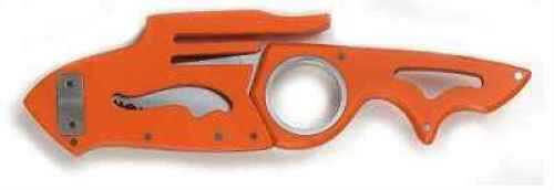 Columbia River Drop Point Fixed Knife With Orange Micarta Handle & Serrated Edge Md: 2391