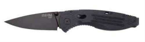 SOG Black Drop Point Folder Knife With Zytel Handle Md: AE02