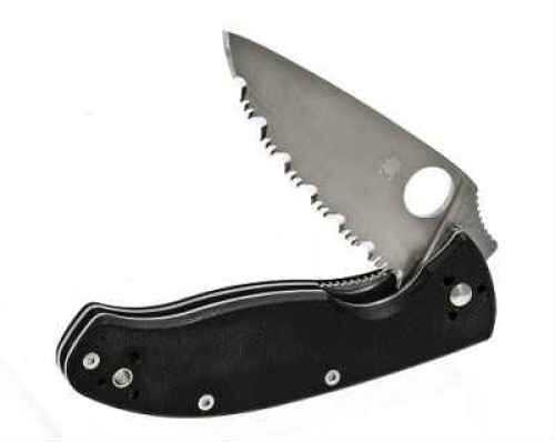 Spyderco Tenacious Black Folder Knife With G10 Handle Md: C122Gs