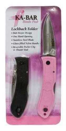 Kabar Mini Combo Dozier With Pink & Black Handle/Straight Edge Md: 9472