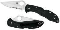 Spyderco Delica Folder Knife With Black Handle Md: C11PSGRE