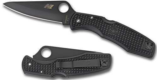 Spyderco C91PBBK Pacific Salt Plain 3.19" H1 Steel Drop Point Fiberglass Reinforced Nylon Black Handle                  