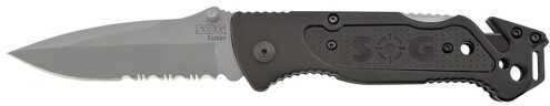 SOG Escape- Bead Blasted- Clam Pack Knife Md: Ff24